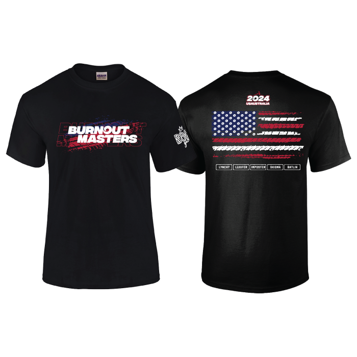 BURNOUT MASTERS WORLD TOUR Official USAustralia T-shirt!